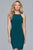S10166 Strappy Halter Sheath Cocktail Dress