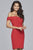 S10167 Crepe Off-Shoulder Sheath Dress