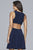 S10170 Cutout Accented Plunging V-Neck Dress