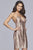 S10171 Short Sequined Deep V-neck Sheath Dress