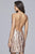 S10171 Short Sequined Deep V-neck Sheath Dress