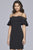S10175 Lace Stretch Matte Crepe Fitted Dress