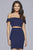S10180 Two-Piece Glitter Jersey Cocktail Dress