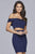 S10180 Two-Piece Glitter Jersey Cocktail Dress