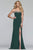 Faviana - S10200 Beaded Tulle Neckline Strapless Jersey Dress in Green