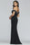 Faviana - S10202 Beaded Sweetheart Off Shoulder Jersey Dress in Black