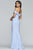 Faviana - S10202 Beaded Sweetheart Off Shoulder Jersey Dress in Blue