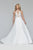 Faviana - S10203 Lace Applique Illusion Halter Evening Dress in White