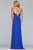 Faviana - S10203 Lace Applique Illusion Halter Evening Dress in Blue
