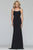 Faviana - S10205 Scoop Neck Lace-Up Back Jersey Dress in Black