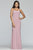 Faviana - S10205 Scoop Neck Lace-Up Back Jersey Dress Pink