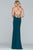 Faviana - S10205 Scoop Neck Lace-Up Back Jersey Dress in Green
