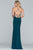 Faviana - Lace Up Back Long Sheath Dress S10205 In Green
