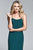 Faviana - S10205 Scoop Neck Lace-Up Back Jersey Dress in Green