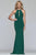 Faviana - S10207 Front Keyhole Cutout Long Sheath Gown in Green