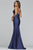 Faviana - S10212 Sleek Plunging V-neck Trumpet Dress