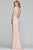 Faviana - S10214 V-neck Low Cut Crisscross Back Satin Evening Dress in Pink