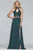 Faviana - S10220 Two Piece Lace High Halter Chiffon A-line Dress in Green