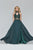 Faviana - S10220 Two Piece Lace High Halter Chiffon A-line Dress in Green
