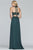 Faviana - S10220 Two Piece Lace High Halter Chiffon A-line Dress in Green