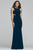 Faviana - S10224 Sleeveless Halter Jersey Fitted Dress in Green