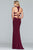 Faviana - S10225 Sleeveless Halter Jersey Dress With Lace Up Back In Red