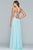 Faviana - S10228 Beaded Scallop Lace Applique Chiffon A Line Dress in Blue