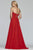 Faviana - S10232E Deep Sweetheart Chiffon A-line Dress in Red