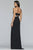 Faviana - S10236 Plunging Halter Bandeau Evening Dress in Black and White