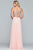 Faviana - S10244 Two-Piece Crystal-Crusted Chiffon Gown in Pink