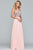 Faviana - S10244 Two-Piece Crystal-Crusted Chiffon Gown in Pink
