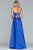 Faviana - S10252 Sleeveless V-neck Satin Ballgown in Blue