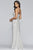 Faviana - S10256 Cowl Neck Metallic Jersey Sheath Dress in Silver