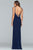 Faviana - S10267 Sleeveless Beaded V-neck Jersey Sheath Dress In Blue