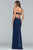 Faviana - S10271 Bead-Embroidered Cutout Strapless Sheath Gown in Blue