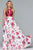 Faviana - S10277 Two Piece Jewel Floral Dress with Back Bow in White and Red
