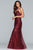 Faviana - S10280 Sequined Sweetheart Mermaid Dress in Red