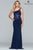 Faviana - S10294 One Shoulder Appliqued Evening Gown In Blue