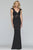 Faviana - S10295 Sequined Lace Plunging V-Neck Evening Gown
