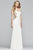 Faviana - S10304 Strapless Floral Embroidered Illusion Sheath Gown in White