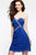 Faviana - 7208 Pleat-Ornate Bejeweled Bodice A-Line Dress