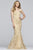 Faviana - S10305 Strapless Metallic Embroidered Mermaid Dress in Gold