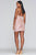 Faviana - S10350 Plunging V-neck Sheath Cocktail Dress In Pink