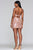 Faviana - S10353 Halter V-neck Pleated Sheath Dress In Pink