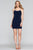 Faviana - S10356 Halter Stretch Jersey Sheath Dress In Blue
