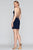 Faviana - S10356 Halter Stretch Jersey Sheath Dress In Blue