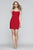 Faviana - S10356 Halter Stretch Jersey Sheath Dress In Red
