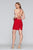 Faviana - S10356 Halter Stretch Jersey Sheath Dress In Red