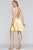 Faviana - S10361 Charmeuse Satin Lace up Back Cocktail Dress In Yellow
