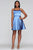 Faviana - S10361 Charmeuse Satin Lace up Back Cocktail Dress In Blue